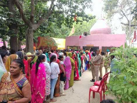 Devotees gathered in the half yearly fair of Bhuiyan Devi
