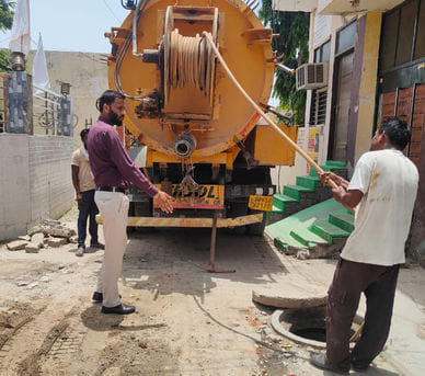 Sewerage cleaning done in ward two