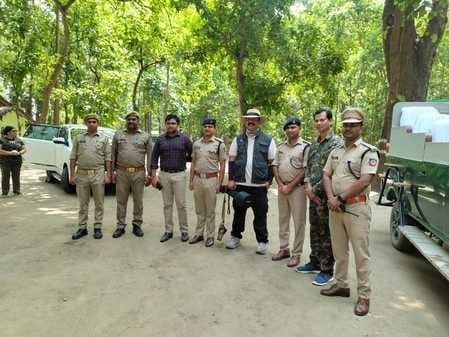 Principal Chief Forest Conservator checked the reality of chain link fencing work