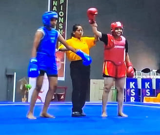 Bhaungra's daughter Riddhima Kaushik won gold in Wushu Sub Junior National Championship