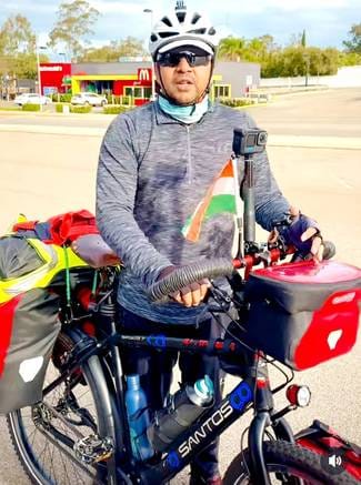 Cycle Baba who has travelled to 125 countries is spreading the message of environmental protection