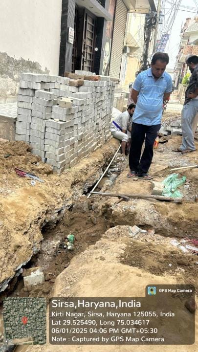 The road was built two months ago, the public health department dug it up and left it