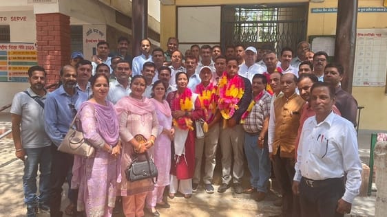 Ravi became the president of Bilaspur Teachers Association for the second time