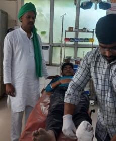 A young man doing voluntary work on the Ishan river was injured
