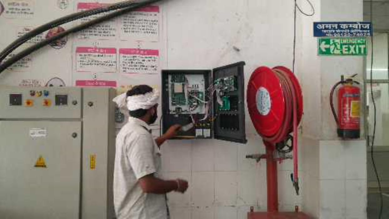 Fire safety system is being installed in the civil hospital, alarm will ring as soon as smoke rises