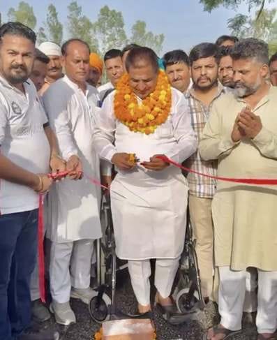 Construction of road from Ambala-Hisar highway to Tabra village started, 35 lakhs will be spent