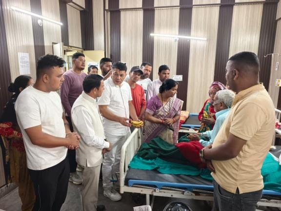 Fruits distributed to patients on completion of three years of state government