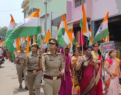 Women took out a tricolor march for Operation Sindoor