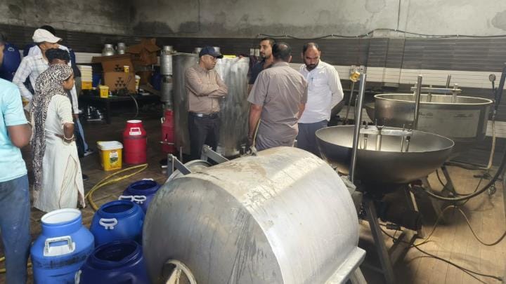 CM Flying raided Sihag Dairy located in village Matuwala, samples of milk and ghee collected