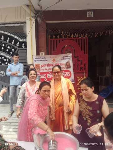 Sharbat distribution in the scorching heat