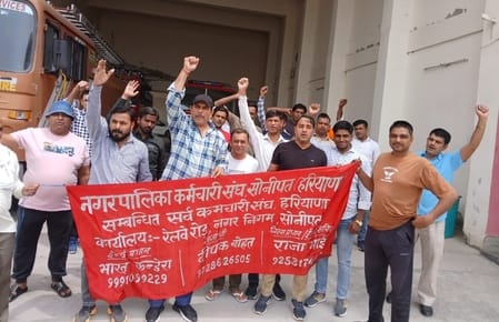 Firefighters demonstrated when demands were not met