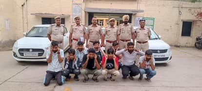 Road hooliganism in Hanumangarh: 9 youths locked in three vehicles arrested