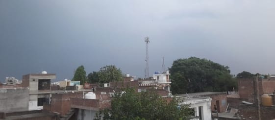 Weather changed due to strong wind and drizzle...relief from heat