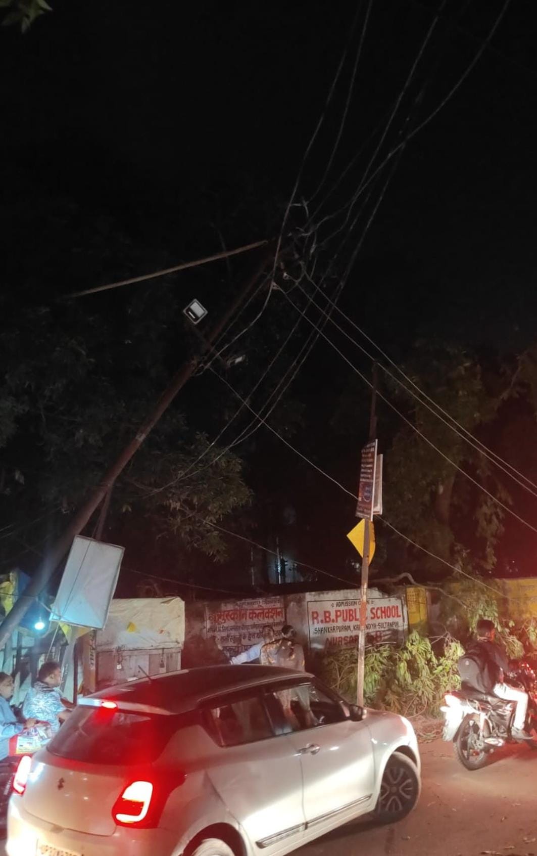 Electricity in half the city was buzzing all night, people were busy