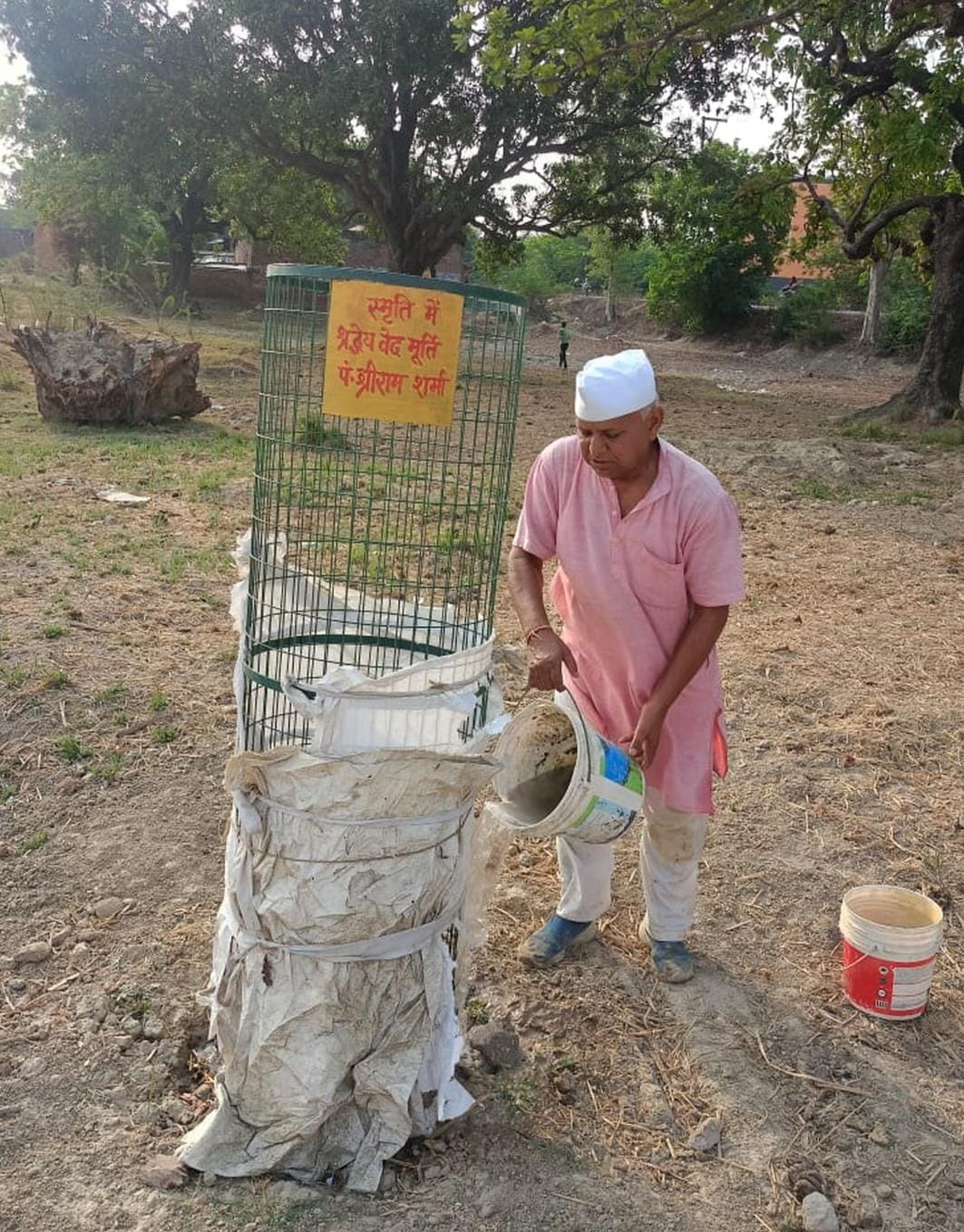 TP Singh is planting one thousand saplings every year