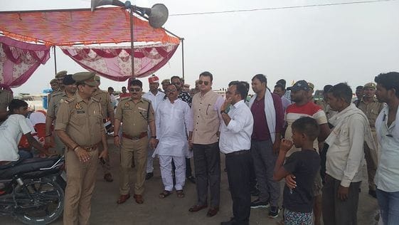 Inspection of Kachla Ganga Ghat and review of preparations