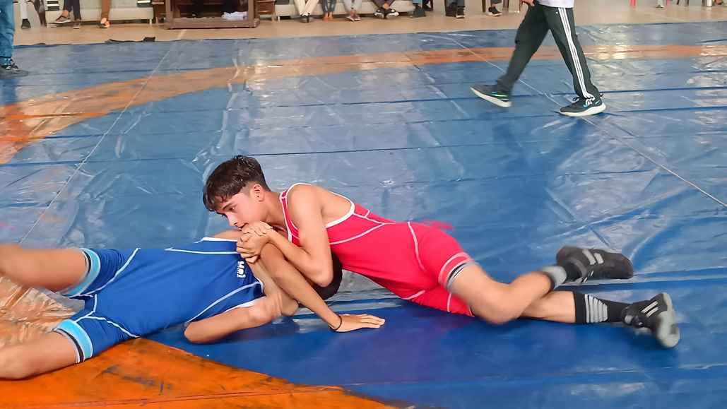 250 players participated in the district level wrestling arena competition