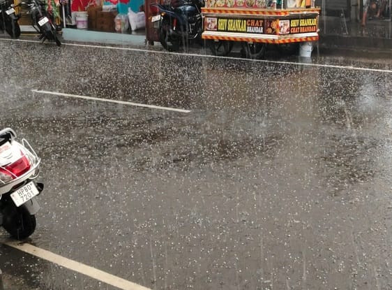 Heavy rains across the district, temperature dropped, crops got a new lease of life