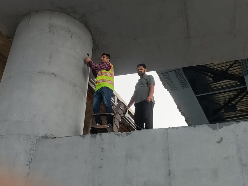 Taiwanese sensors installed under the new bridge of Garra for load testing