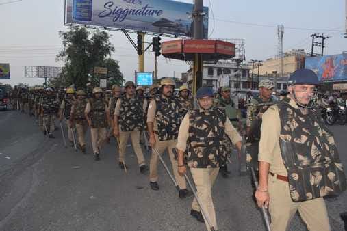 ADG conducted a walking march with officials to check law and order