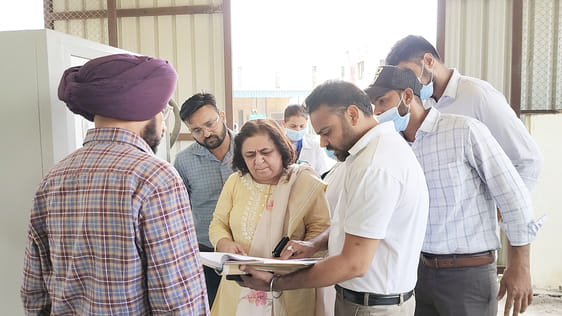 CMO inspected the arrangements for Covid in the Civil Hospital