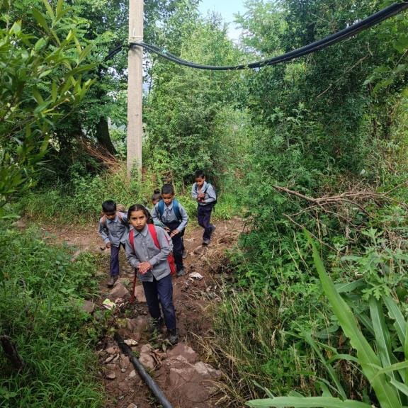 No road for school
