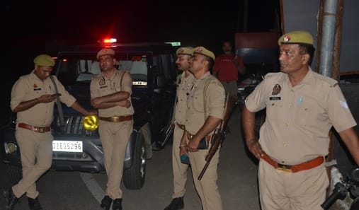 Police teams are conducting raids in search of the robbers, but no clue has been found