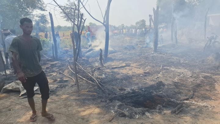 Eight houses burnt, 26 goats died