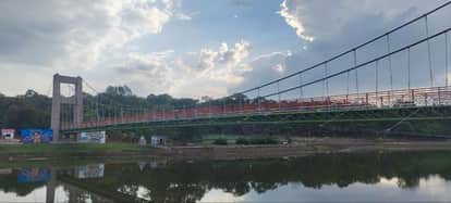 The hanging bridge on Ram Ghat of Narmada became a confluence of faith and modernity