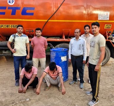 Two youths arrested for taking out oil from tanker