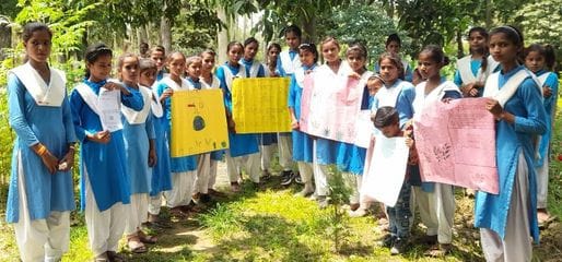 Message given to keep the environment clean by planting trees