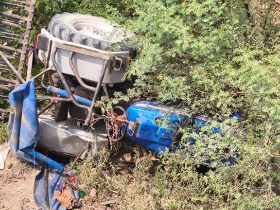 High speed tractor went out of control and overturned, uncle died, nephew injured