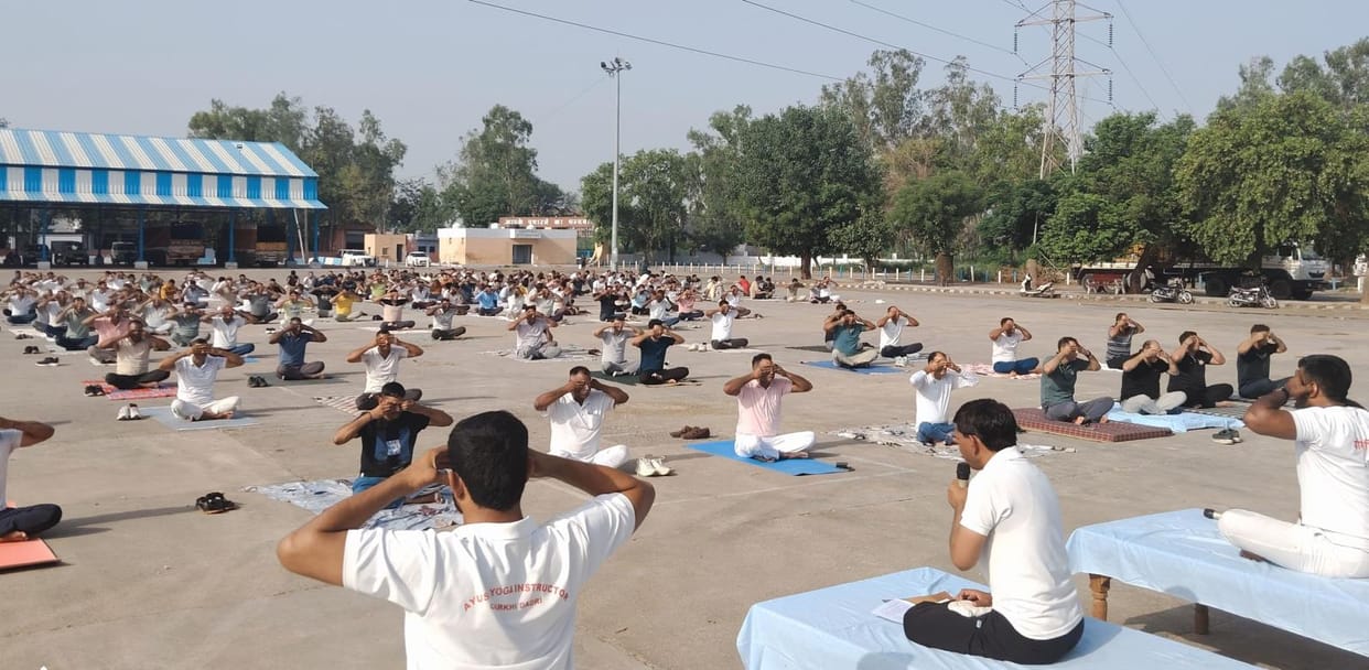 700 police personnel practiced yoga together