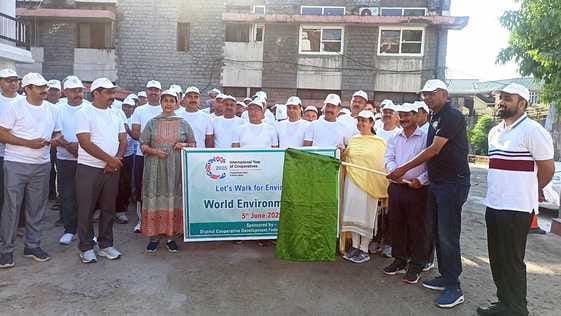 Message given for environmental protection by taking out a walk
