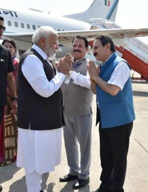 PM Depart from katra By Chopper