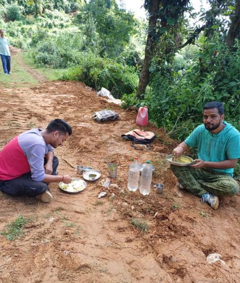 When he built 1200 meters of road himself, then he got approval from the government