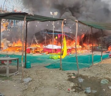 An inspection was done a few days ago, but still negligence, fire extinguishers did not work