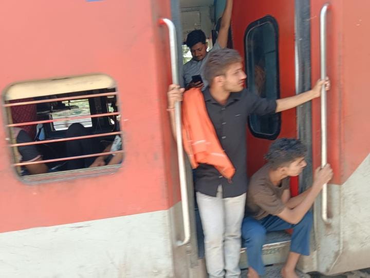 There was a scuffle for seats in trains to go home on Bakrid