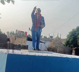 Dr. Ambedkar's statue was installed on government land