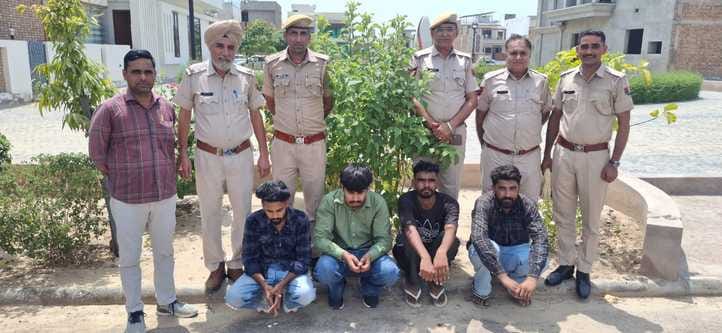 Sri Ganganagar: Major Police Crackdown on Illegal Weapons, Four Held with Three Pistols and Ammunition