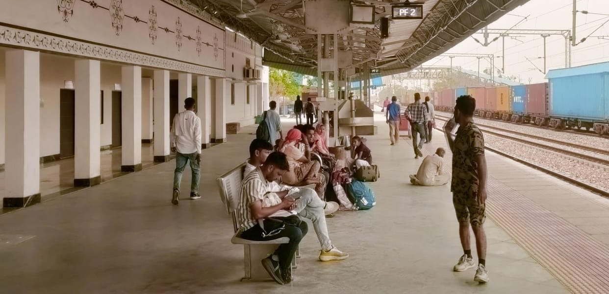 Condition of railway station..all facilities are there but not even one is available