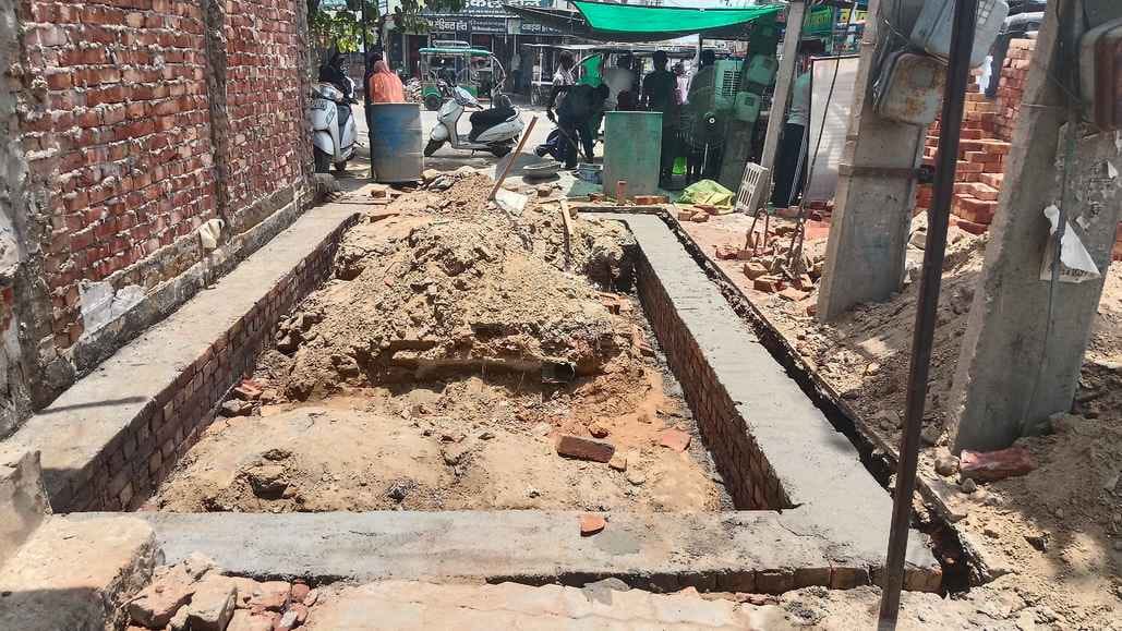 Construction of toilets started at many places in the city