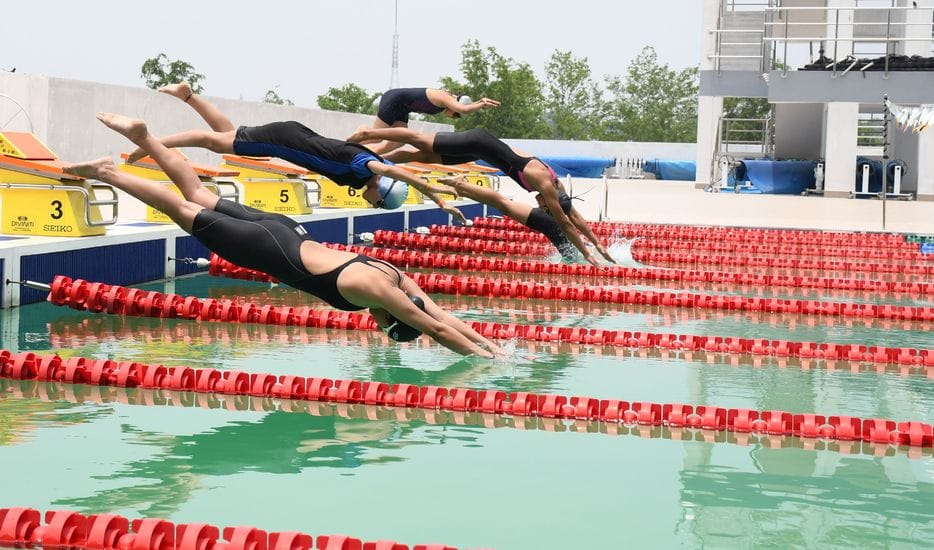 Players gave trials for national swimming competition