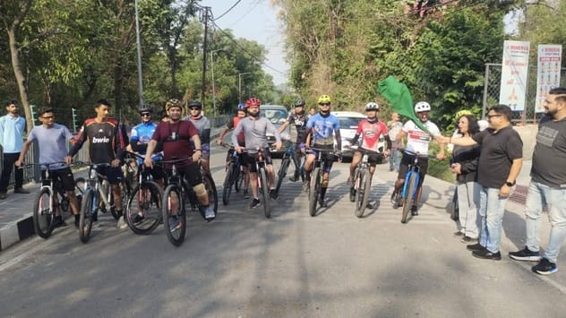 Awareness about health created through cycle rally