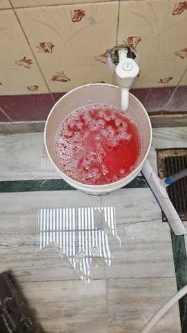 Red water came in a house of Teji Kheda in Alambagh