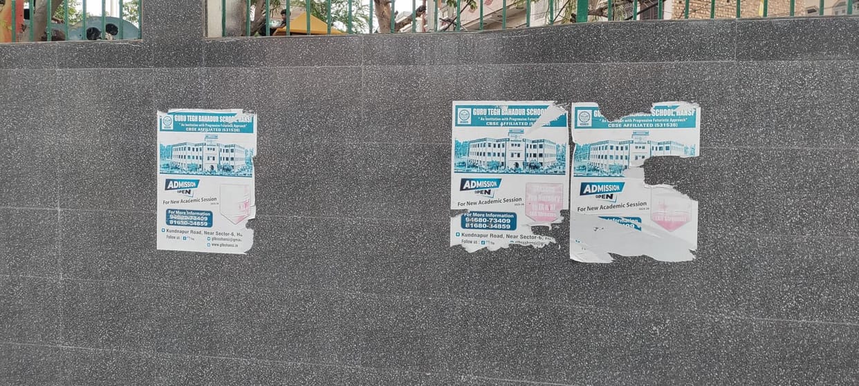 Walls of parks, government and private buildings become a medium of publicity