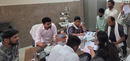 Due to heat, patients were queuing up in OPD