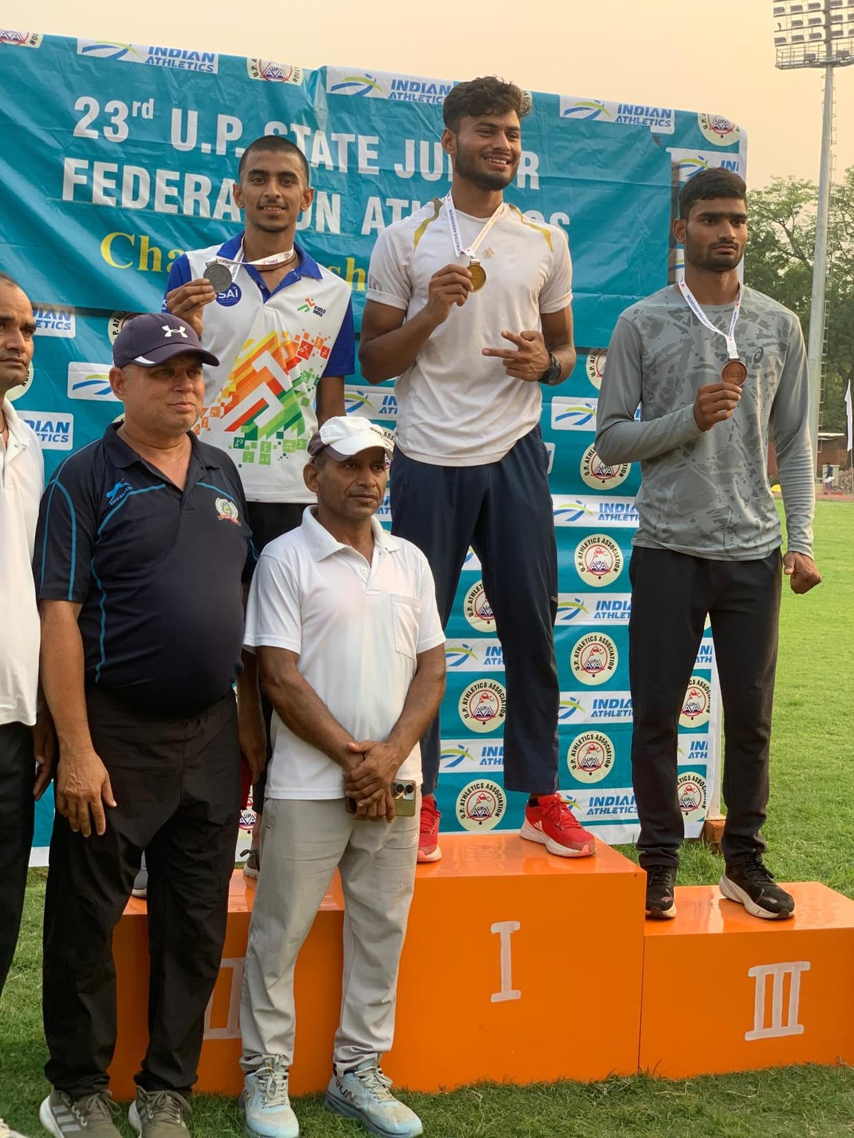 Rajat and Amit won silver medal in state level athletics