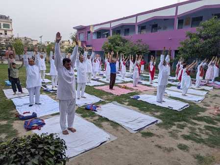 Yoga actions were practiced in the camp