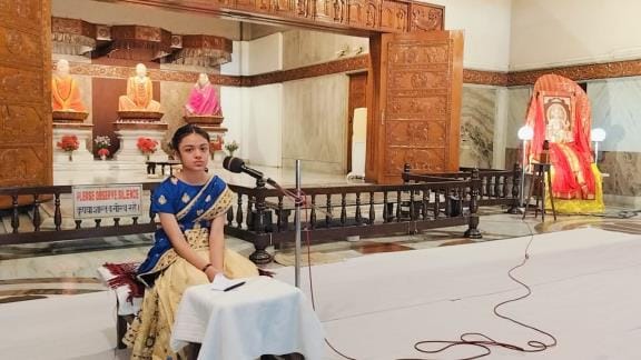 Nine-year-old Aryama recited Hanuman Sahasranaam without seeing it